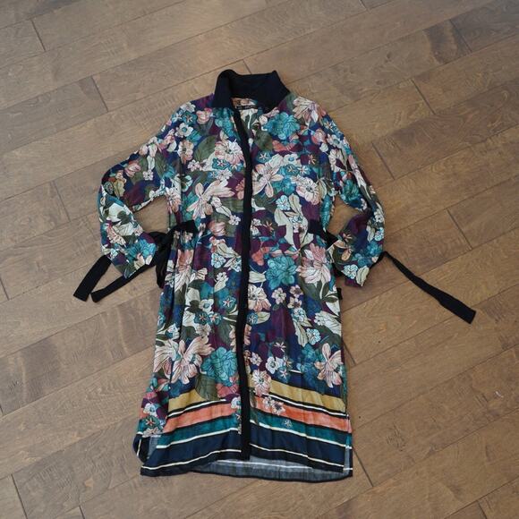 Zara Basic Collection Size XS Multicolor Floral Print Shirt Dress‎ - Picture 4 of 8